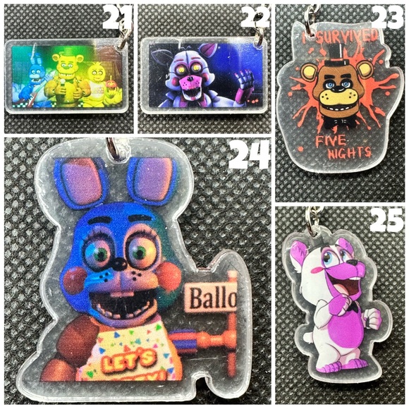 Five Nights At Freddy’s KBK Acrylic Keychains - Picture 10 of 10